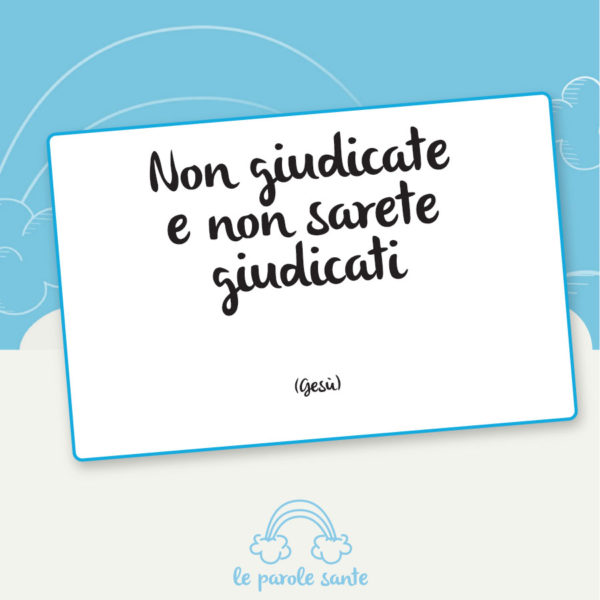 Non giudicate